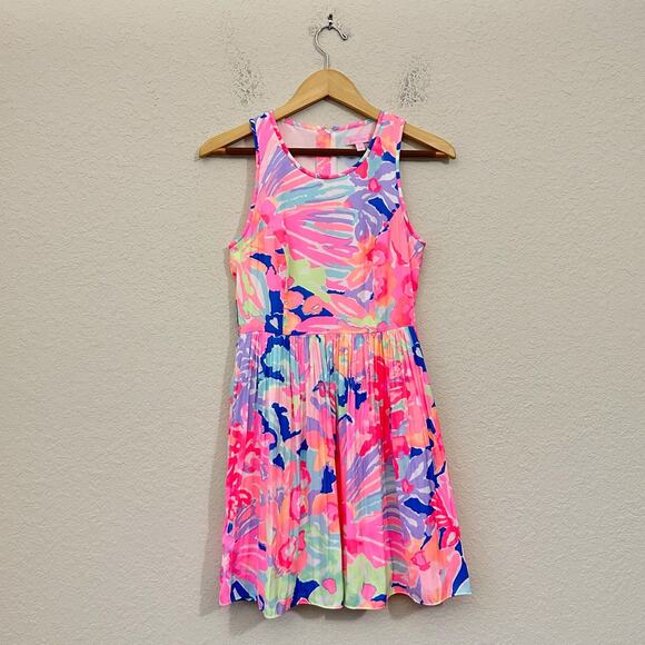 LILLY PULITZER Kassia Mini Dress Playa Hermosa Floral Fit & Flare - Picture 1 of 16
